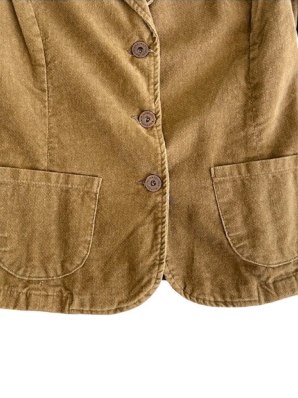 Rapsodia Corduroy Blazer - Made In Argentina - Tan Boho Chic Jacket — image 4 of 6